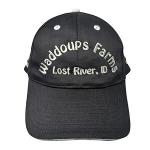 Waddoups Farms Lost River ID Strapback Hat Black One Size Adjustable Otto